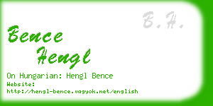 bence hengl business card